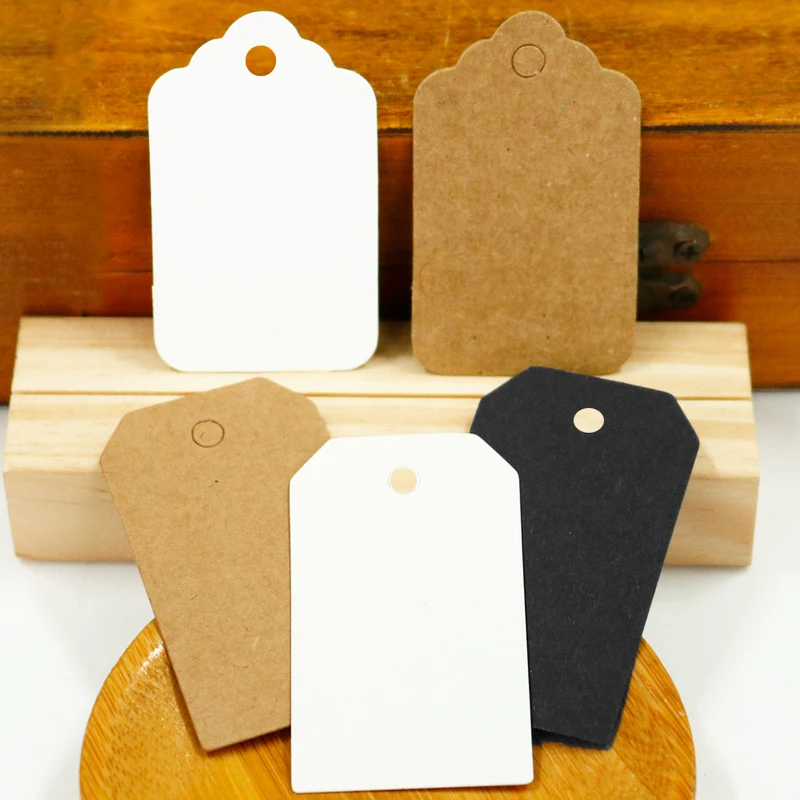 1000pcs Paper Blank Gift String Tags Wedding  Tags Wholesale Supplies 