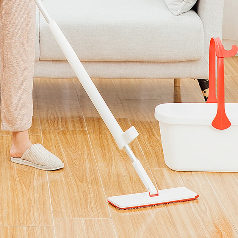 Yocada 360 Degree Rotating Free Hand Washing Flat Mop  With Strong Water Absorption for Home Wooden Floor Cleaning