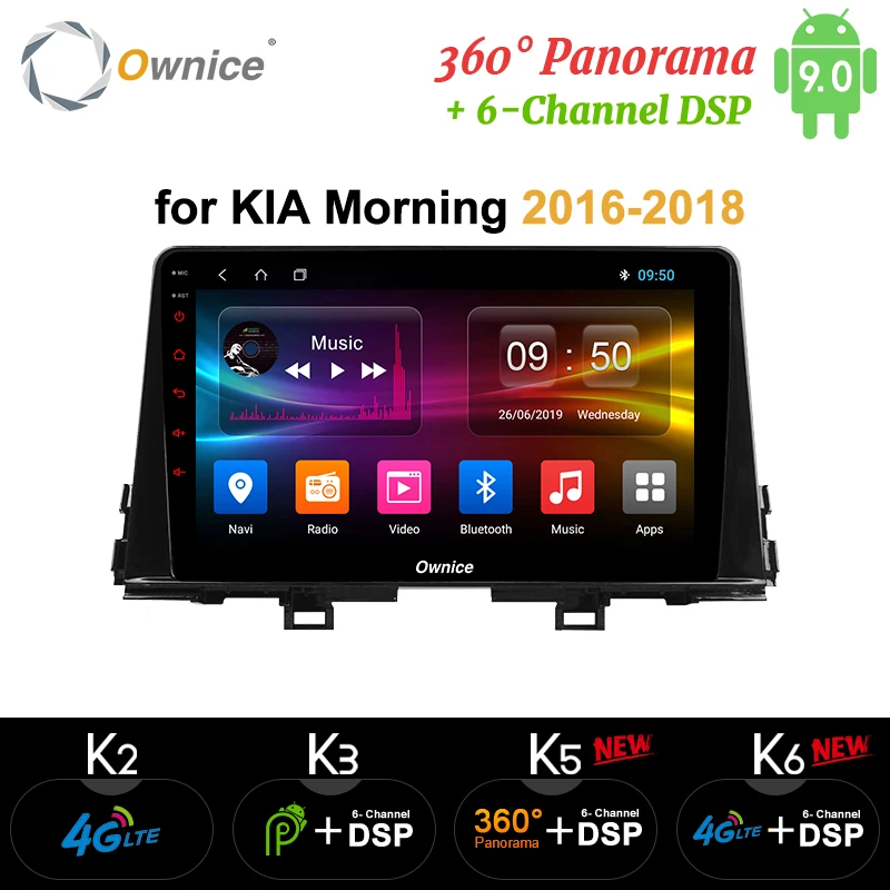 Ownice K3 K5 K6 Android 9 0 DVD GPS Navi автомобильный стерео для KIA Morning Picanto 2016 2018 4G 360 панорама DSP