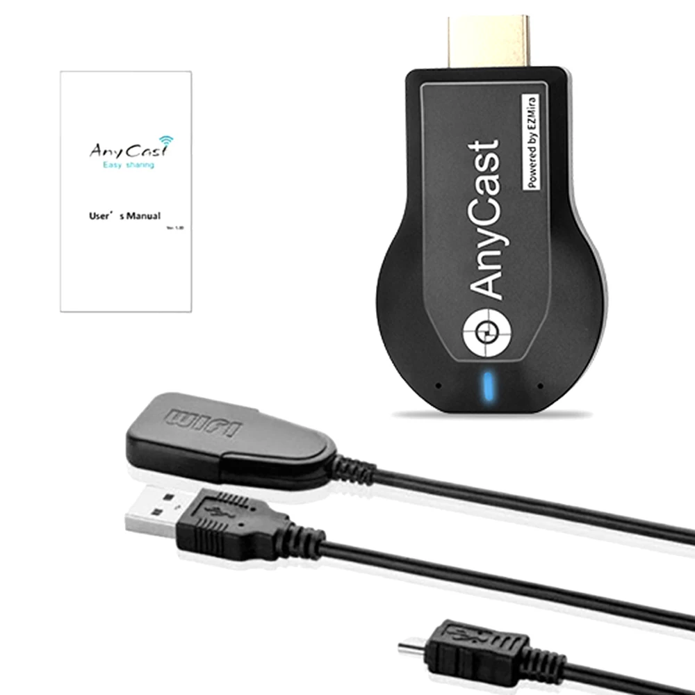 Беспроводной Wi-Fi адаптер-приемник Anycast M2 Plus Ezcast Miracast AirPlay Chrome AnyCast HDMI-совместимый