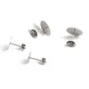50pcs Stainless Steel 3 4 5 6 8 10 12mm stud pin earring Base earring settings DIY For jewelry making ► Photo 2/6