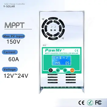 

MPPT 60A Solar Charge Controller 12V 24V 36V 48V Auto Solar Panel Battery Charge Regulator LCD Display Charger and Discharger