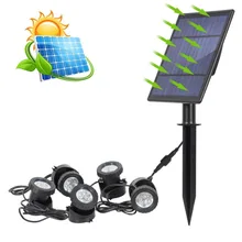 Перекрестная Солнечная уличная газонная лампа светодиодный садовый бассейн градиентные прожекторы пейзаж двора лампа красочная подводная лампа