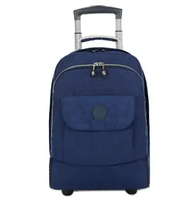 18 дюймов, рюкзаки на колесиках для ноутбука, водонепроницаемый рюкзак на колесиках для путешествий, вместительные мужские сумки на колесиках, багажные сумки для переноски - Цвет: Blue 18  Inch