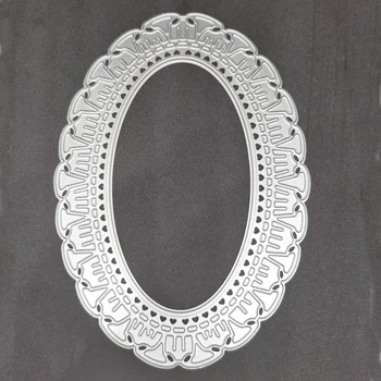 

Metal Cutting Dies Etched Layer Oval Frame Background 2020 Crafts Stencil For DIY Scrapbooking Paper Cards Embossing Die