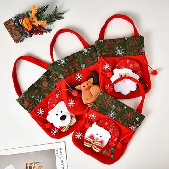 

Merry Christmas Gift Bags Santa Claus Elk Xmas Tree Candy Bags Christmas Decorations for Home Navidad