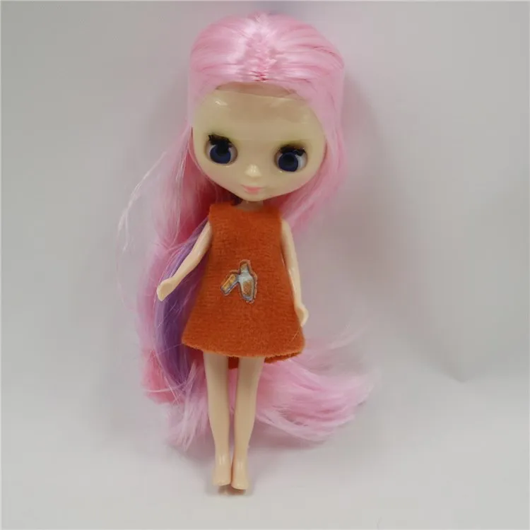 Мини-кукла Blyth 10 см BJD нормальная кукла тела, случайное платье, может изменить макияж, куклы+ платье+ сумка для хранения, детские игрушки для девочек