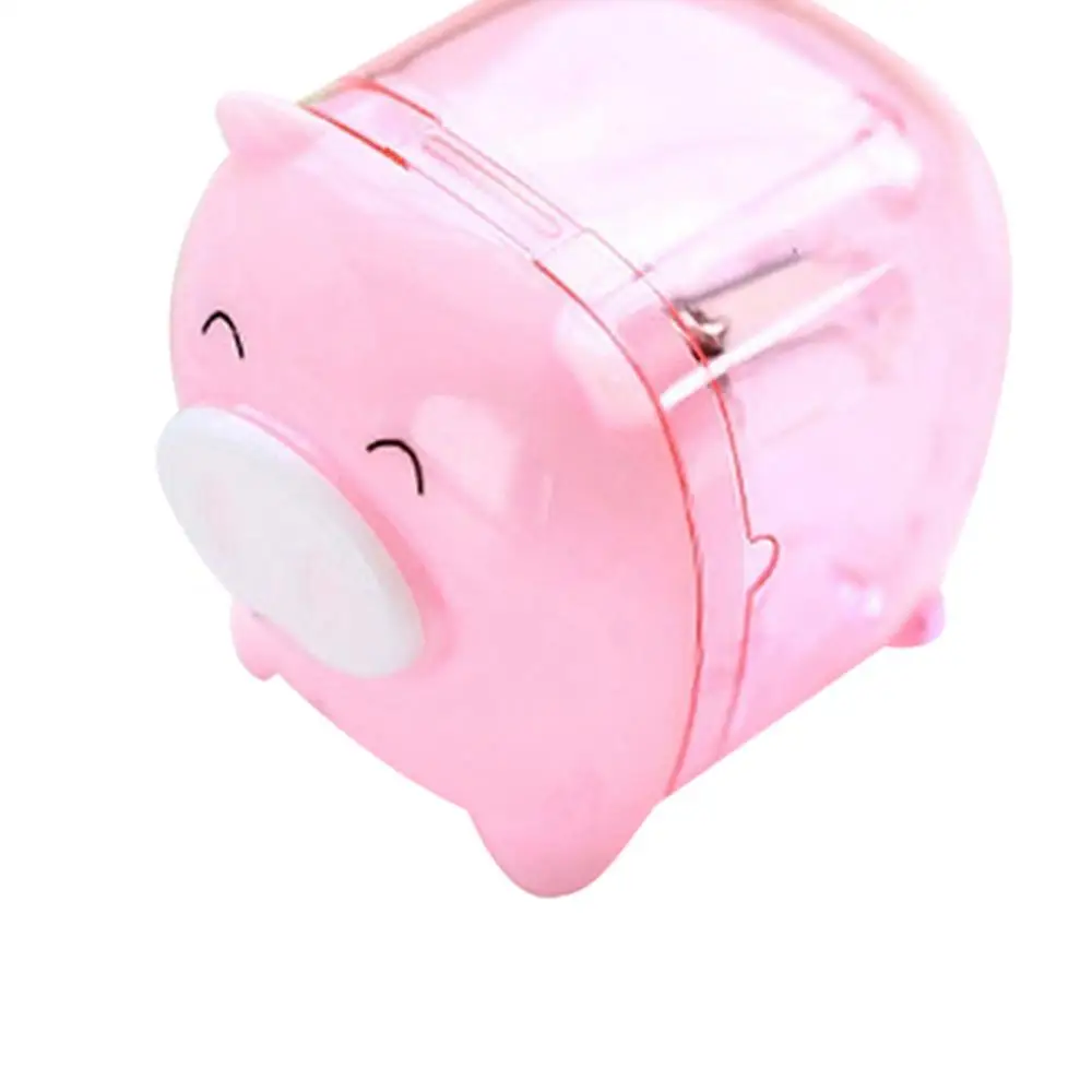 1Pc Cute Mini Pig Shaped Super Cartoon Student Pencil Sharpener Stationery Tool images - 6