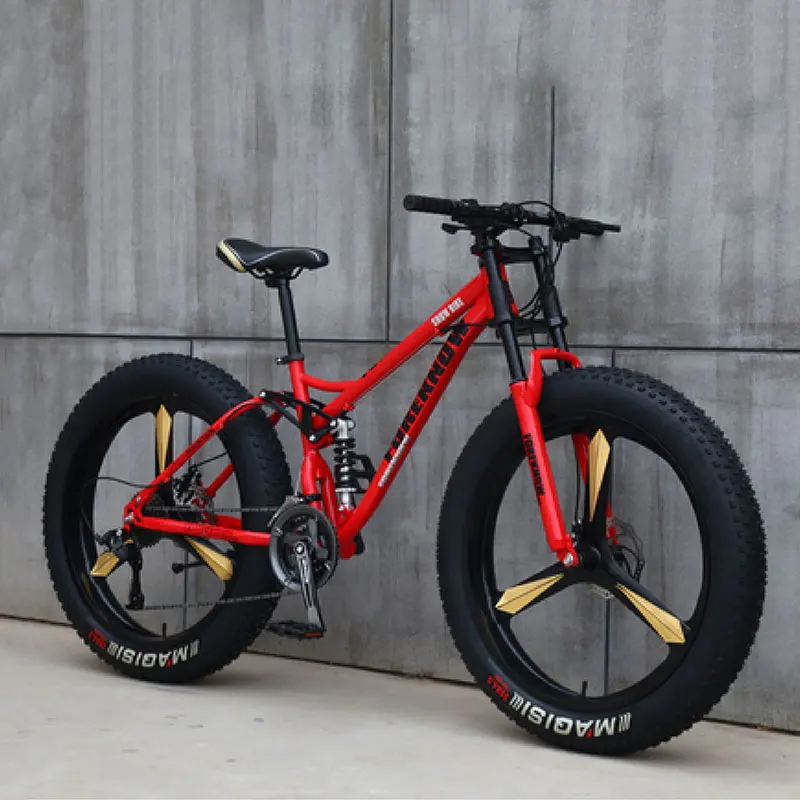 Fat Bicycle 26 Inches 21/24/27 Speed Off Road Beach Mountain Bike Adult Super Wide Tires Men and Women Cycling Students