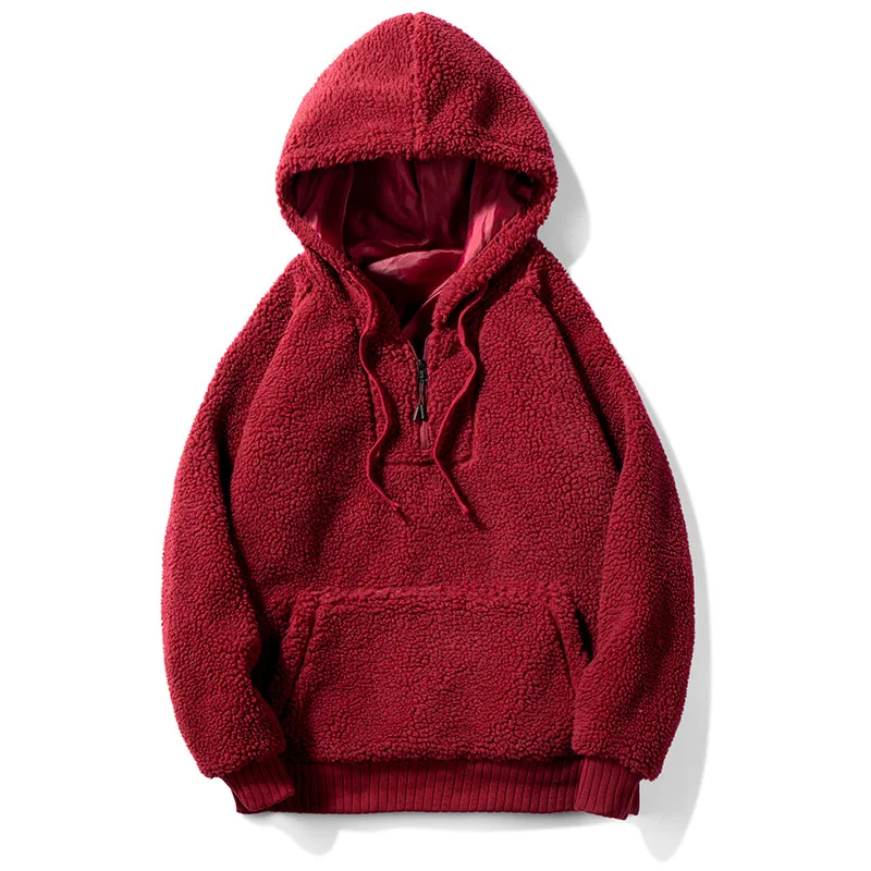 

Couples same unisex fashion casual oversized pullover sweatshirt Winter New top quality solid color thick warm hoodies men S-XXL