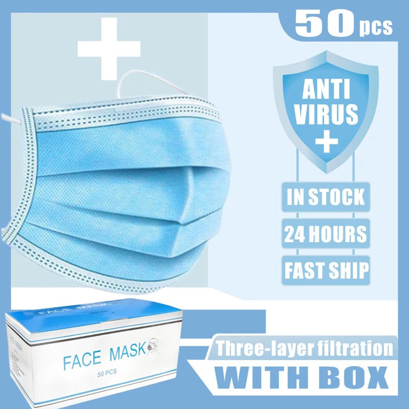 

10-100 pcs Family Masks for Children and Adults 3 layers mascarillas mascherine reusable Bacteria Proof Flu Mouth Face Masks