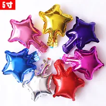 Праздник украшения День рождения, с бантиком, свадебные декоративные 5-дюймовый "пятиконечная звезда" Алюминий Фольга Алюминий пленка балло