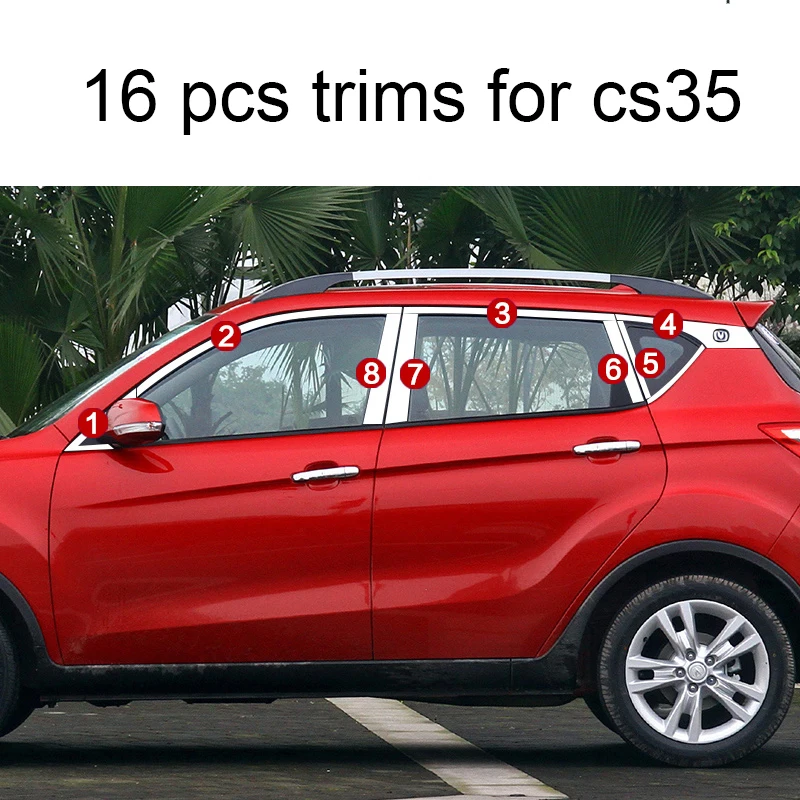 Отделка окна автомобиля из нержавеющей стали для changan cs35