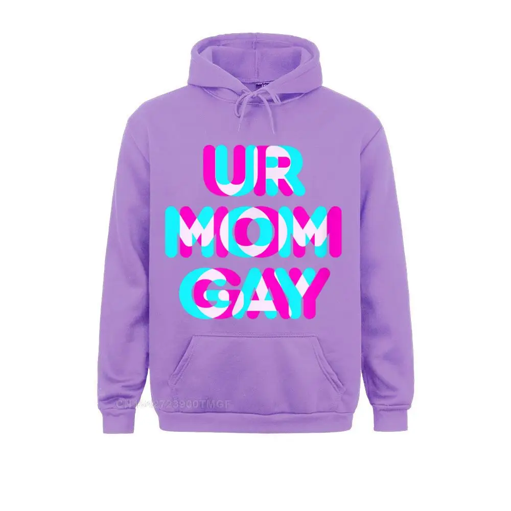 Retro Men Sweatshirts Ur Mom Gay Lol Funny Gamer Meme Anaglyph Style T-Shirt__18708 Custom Hoodies NEW YEAR DAY  Hoods Long Sleeve Ur Mom Gay Lol Funny Gamer Meme Anaglyph Style T-Shirt__18708purple