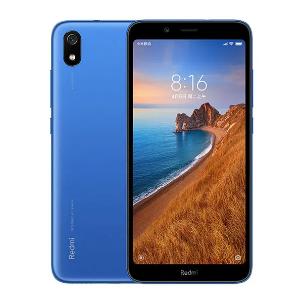 Blue Xiaomi Redmi 7A 7 A с глобальной версией, 2 ГБ, 16 Гб ПЗУ, Восьмиядерный мобильный телефон 5,4" Snapdargon 439, аккумулятор 4000 мАч, камера 13 МП - Цвет: Blue