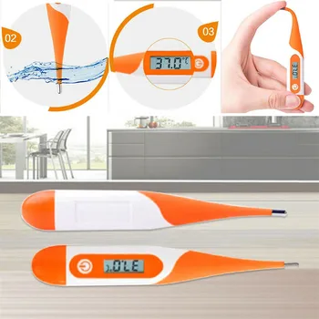 

Digital LCD Thermometer Medical Baby Adult Body Safe Soft Head Electronic Thermometer Data Memory LCD Liquid Crystal Display New