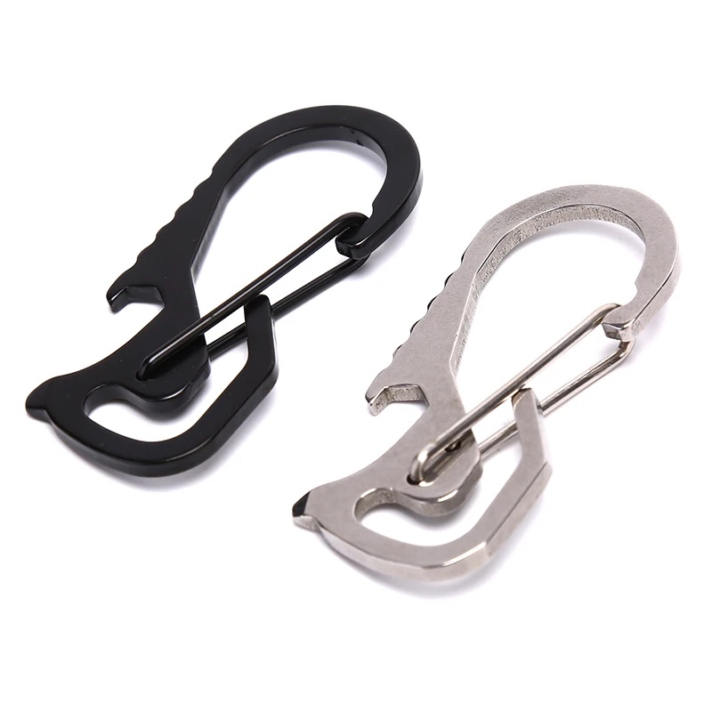 1pc Outdoor Keychain Carabiner Stainless Steel Buckle Key Ring Clip Hook | Спорт и развлечения