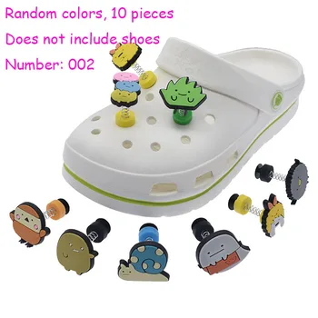 

10pc Zapatos Ladize De Puntas Diamond Shoes Toy Story Shoes Glitter Metal Snail Cartoon Caterpillar Women Men Kid Boy