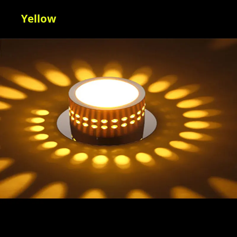 Yellow Современный супер яркий светодиодный светильник RGB 3W 6 Вт 9 Вт 12 Вт светодиодный потолочный светильник для коридора светильник для прихожей - Испускаемый цвет: Yellow