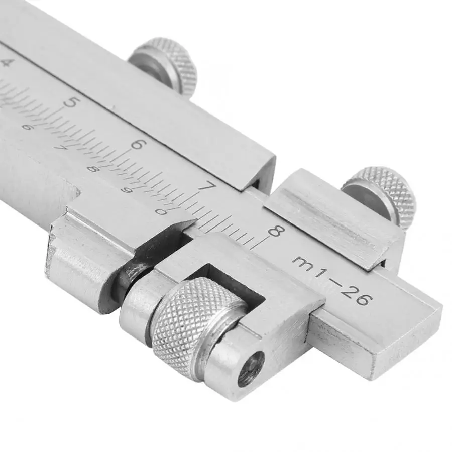 M1-26 Stainless Steel Gear Tooth Vernier Caliper Thickness Gauge Measuring Tools