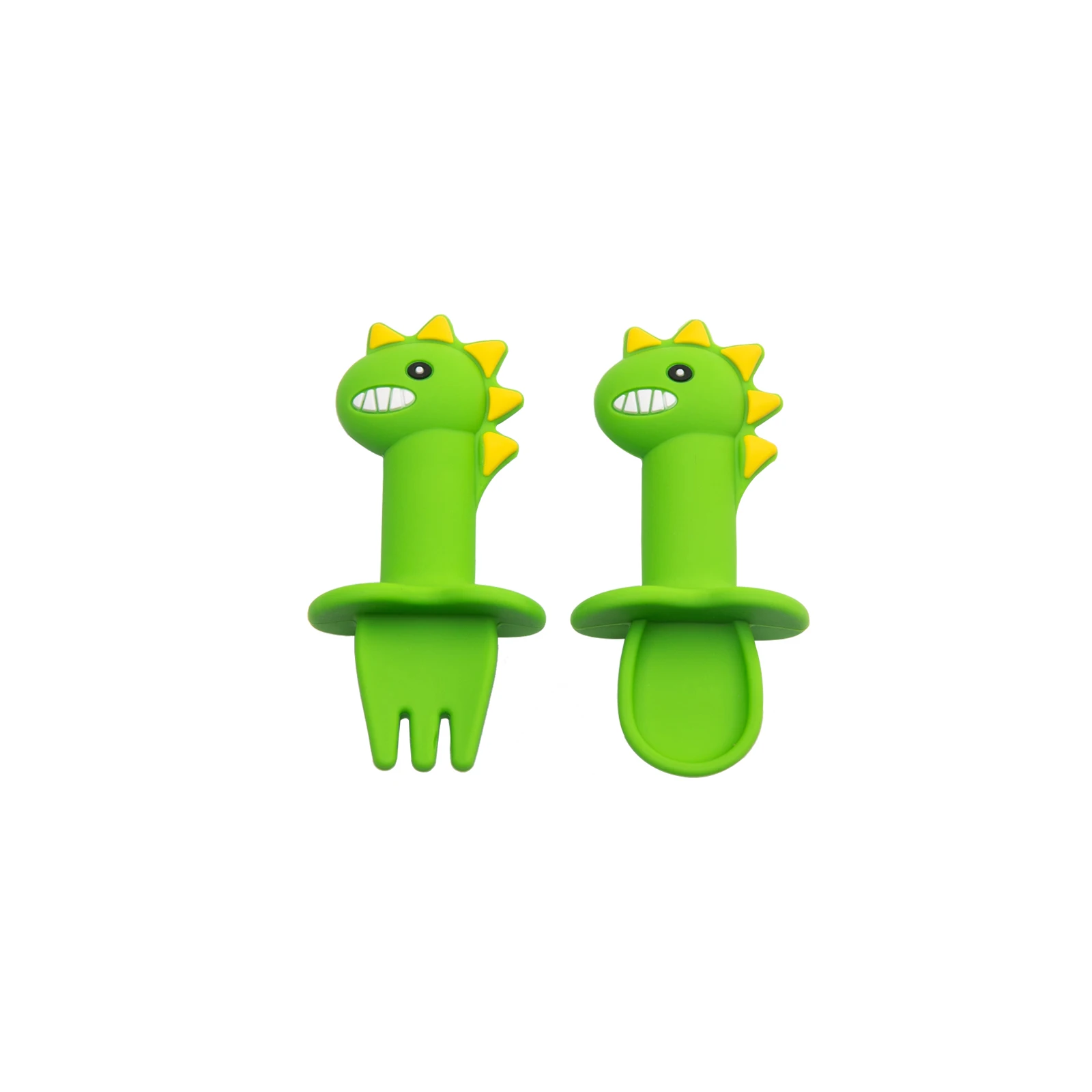 cute water bottle for baby Baby Learning Silicone Spoon Fork Set cartoon Dinosaur Feeding Tableware Infant Feeding Accessories Kids Feeding training Set baby bottle Feeding