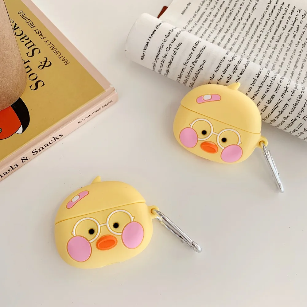 Для airpods 3 милые Гиалуроновая кислота утка аксессуары для наушников Чехлы для Airpods Pro Bluetooth гарнитура силиконовый защитный чехол