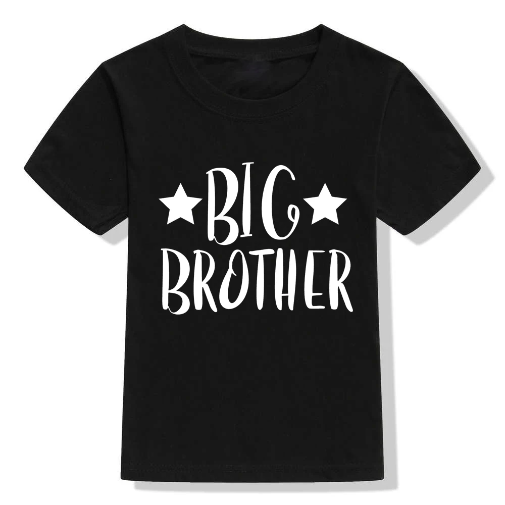 Милая футболка для мальчиков с надписью «Big Brother» Летний повседневный костюм с надписью для малышей Модная одежда для От 0 до 10 лет и мальчиков Семейные футболки с надписью «Brothers»