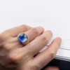 Sterling Silver Sapphire Signet Rings For Men 6