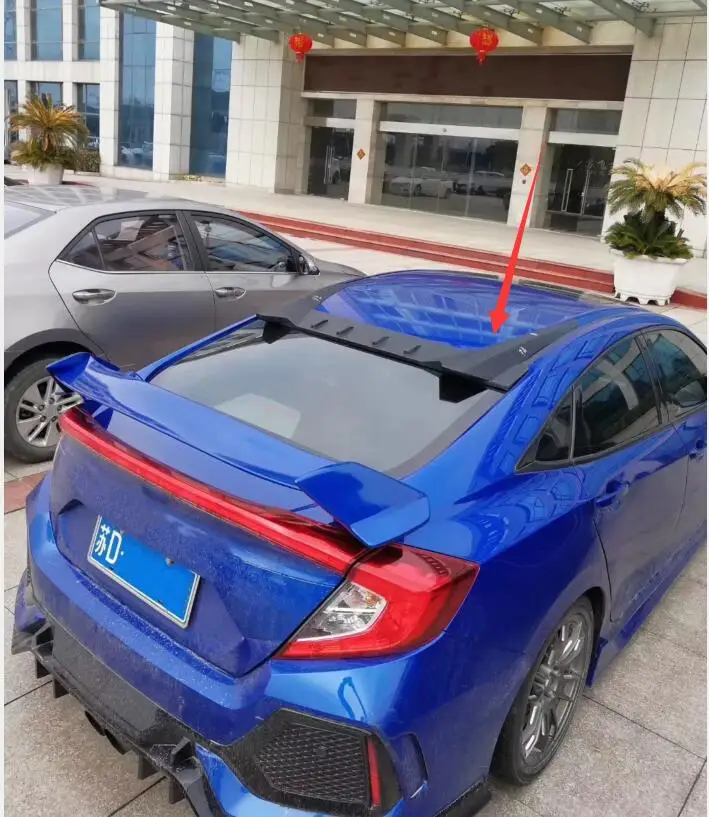 ABS углеродного волокна Цвет R Стиль Защита от солнца на заднее стекло авто крыши