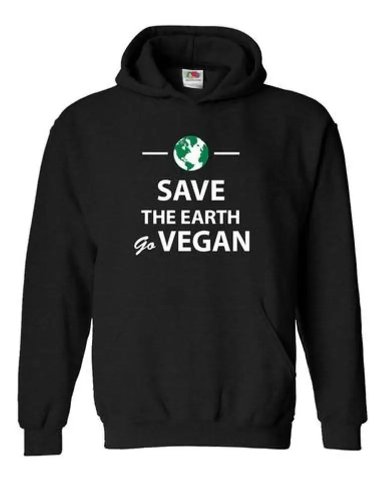 FELPA UOMO CON VEGAN IDEA REGALO DIVERTENTE LM197 | Мужская одежда