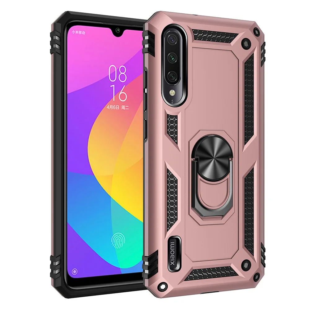 50 шт/партия 2 в 1 Гибридный ТПУ+ PC кольцо чехол для Xiao mi 9 SE mi 9T K20 A3 LITE CC9E красный mi 7A Note 7