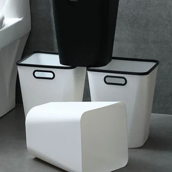 

Plastic Square Uncovered Trash Can Paper Basket Trash Storage Box Mini Desktop Trash Can Living Room Coffee Table Paper Basket
