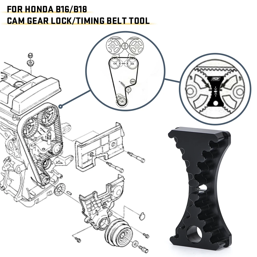 Timing Belt Installation Tool for 94-00 Honda Acura B16 B18C1 B18C5 VTEC 1.6L&1.8L Engine PQY Cam Gear Lock / Timing Belt Installation Tool W/ PQY BOX CGL01