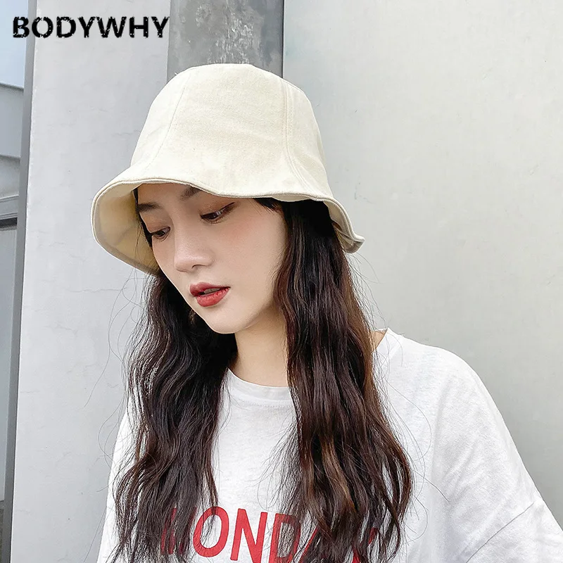 

Japanese-style Abstinence Style Solid Color Bucket Hat Children Spring And Summer Topee Versatile Cotton Corean-style