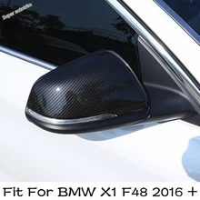 

Lapetus 2 Pcs Outside Door Rearview Mirror Protector Cover Trim ABS Fit For BMW X1 F48 2016 - 2021 Carbon Fiber Look Accessories