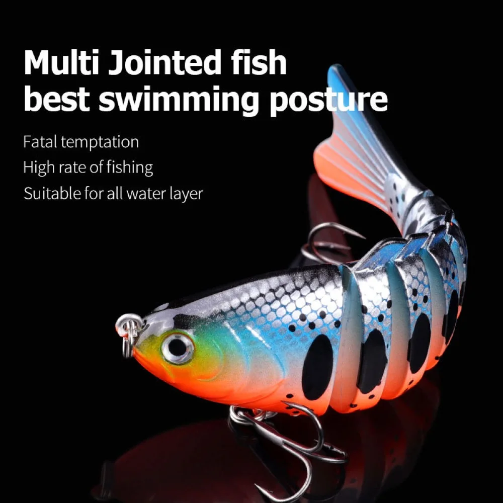 

5Pcs Multi Jointed Fish Winter Fishing Lure Gear Bionic Swim Artificial Wobbler Rotating Trolling Pike Carp Crank Lure
