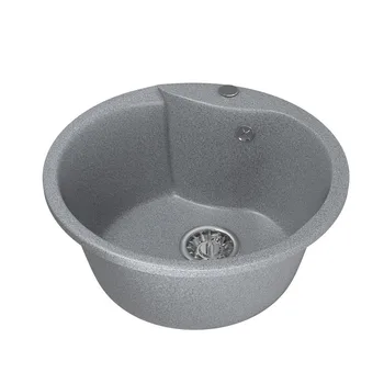 

Мойкa ML-GM12 круглая, темно-серая (309), 480мм (глуб. чаши 210)