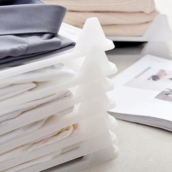 

10Pcs Multifunctional Durable Clothes Fold Board Plastic Storage Fold Board Unique Clothing Shelves Stacked Board Household Clos