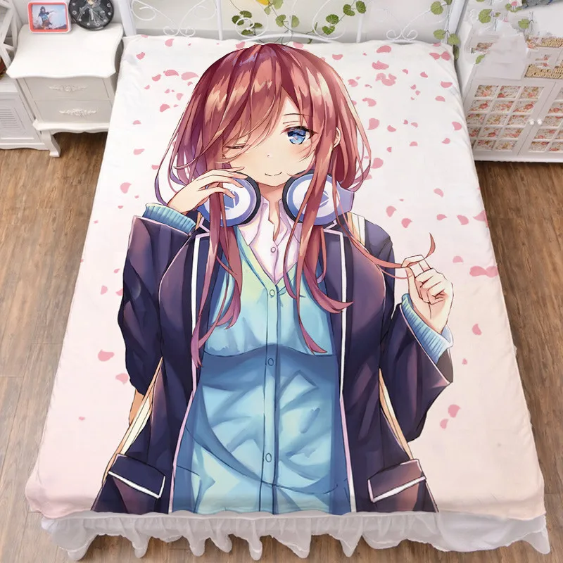 August Anime quintestinal quantuplets Nakano Nino Nakano Ichika одеяло летнее одеяло и кровать молочное волокно лист 150x200 см