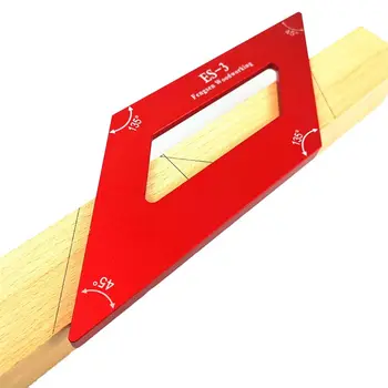 

45/135 Degree Carpentry Scribing Ruler Angle Woodworking Scribing Mark Line Tool