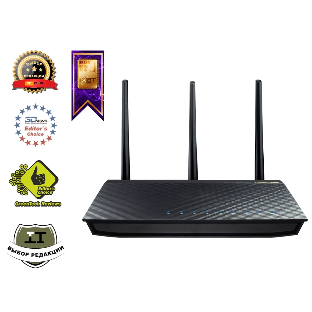 Роутер беспроводной Asus RT-AC66U AC1750 10/100/1000BASE-TX/4G ready черный