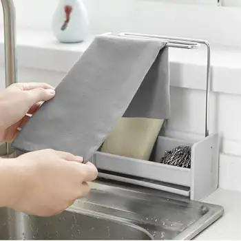 

Detachable Dishcloth And Sponge Drying Rack Stainless Steel Towel Stand Holder Multifunctional Soap Holder For Kitchen