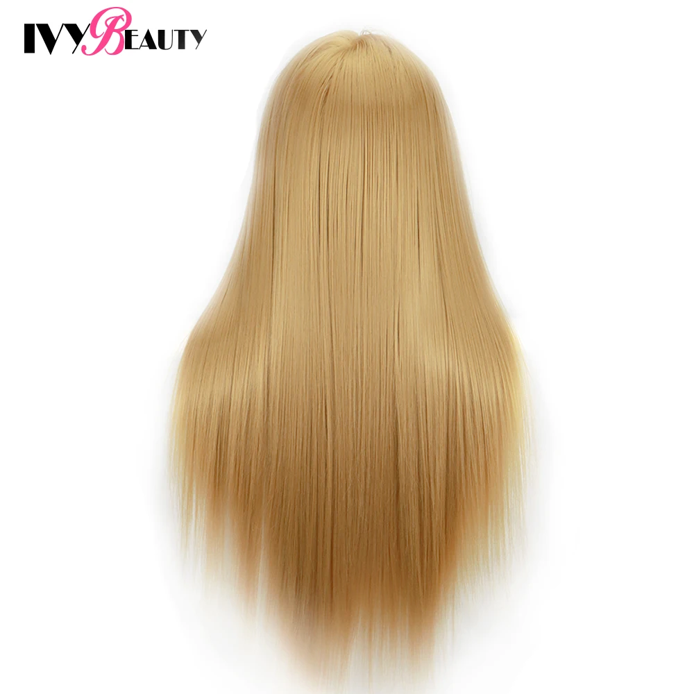 Teste di manichino con capelli da 65 cm per acconciature Tete De Cabeza Manichino Bambole fittizie Testa per parrucchiere Pratica acconciature - immagine 5