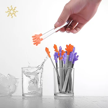 

Mini Ice Tongs Food Tongs Sugar Tongs With Perfect Hand-shaped Silicone Designs Tweezers From The Best Kitchen Gadgets K802