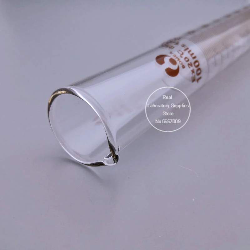 1set/pack (10ml, 25ml, 50ml, 100ml) Laboratory Scaled Glass Measuring cylinder Measurement Container Lab Supplies