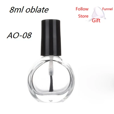 AO-08 20 шт./лот, 3 мл, 4 мл, 5 мл, 7 мл, 10 мл, 15 мл, пустая бутылка для лака для ногтей «сделай сам», косметические контейнеры, стеклянные бутылки с кистью для ногтей - Цвет: AO-08