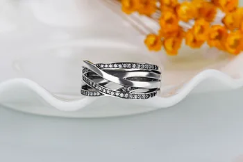 

PR5 Silver Forever Clear Black CZ Circle Round Finger Rings for Women Jewelry Christmas Gift