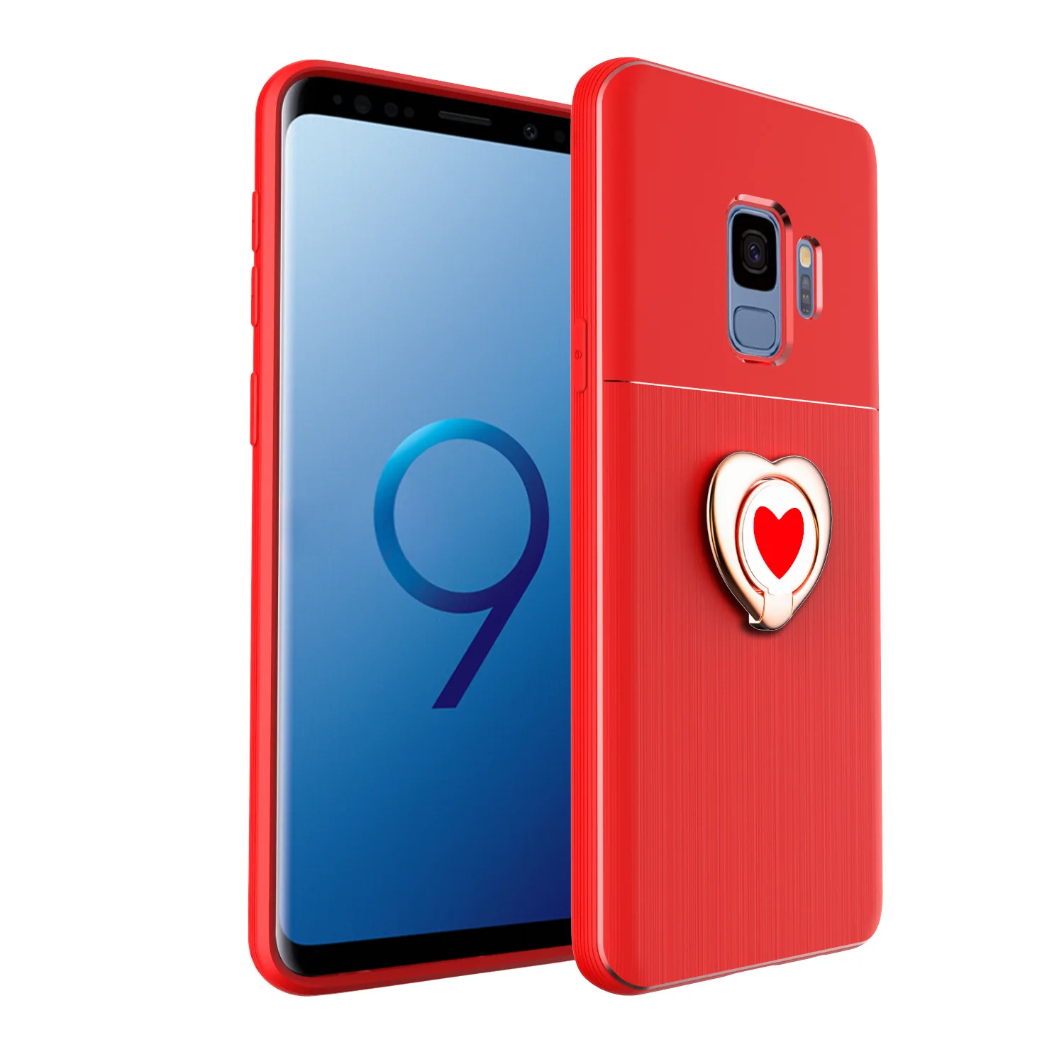 Сердце кольцо мобильный телефон оболочка Apple SAMSUNG Note9tpu чехол для телефона ударопрочный автомобиль установленный кольца чехол для телефона