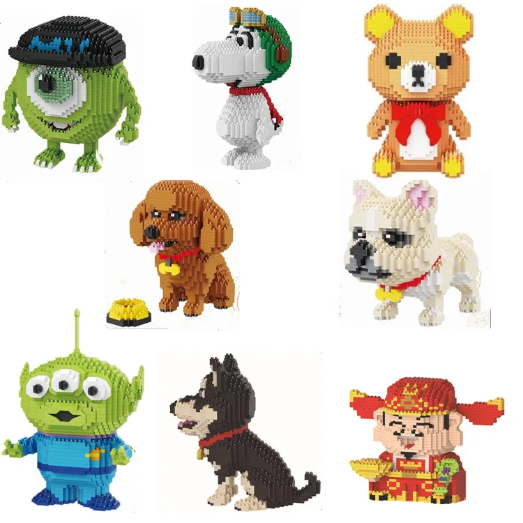 

Babu Small Particles of Diamond Building Blocks Children'S Educational DIY Monsters University Series Mike Wazowski Snoopy!