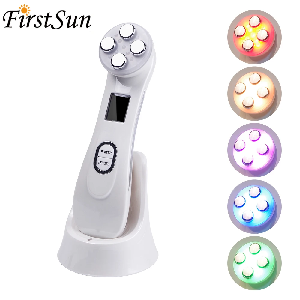 

Face Skin EMS Mesotherapy Electroporation RF Radio Frequency Facial LED Photon Skin Care Device Face Lift Tighten Beauty Machine